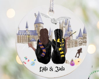 Custom Witch Ornament, Personalized Christmas Gift For Best Friend, Magic Ornament, Gift For Her, Personalized Name Mom Ornament Sister Gift