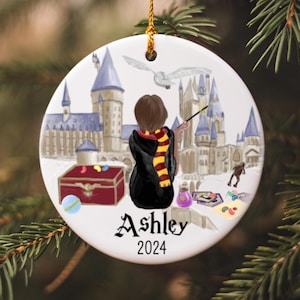 Custom Wizard Ornament, Personalized Christmas Gift For Wife, Magical Ornament, Gift For Her, Personalized Name Mom Ornament, Sister Gift