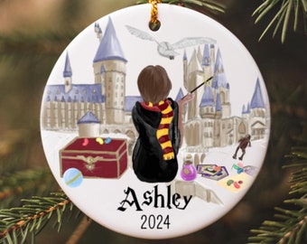 Custom Wizard Ornament, Personalized Christmas Gift For Wife, Magical Ornament, Gift For Her, Personalized Name Mom Ornament, Sister Gift