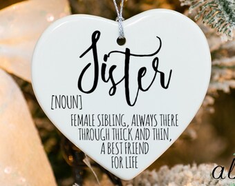 Sister Definition Christmas Ornament, Sister Christmas Ornament, Christmas Gift For Sister, Funny Christmas Ornament, Funny Sister Gift