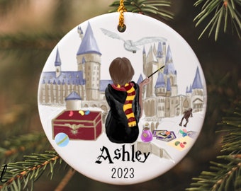 Custom Wizard Ornament, Personalized Christmas Gift For Wife, Magical Ornament, Gift For Her, Personalized Name Mom Ornament, Sister Gift