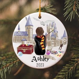 Custom Wizard Ornament, Personalized Christmas Gift For Wife, Magical Ornament, Gift For Her, Personalized Name Mom Ornament, Sister Gift