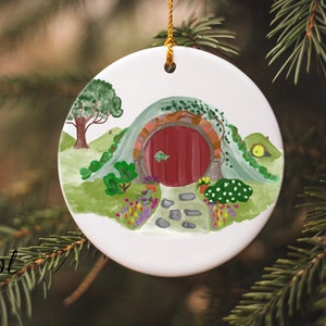 Shire Christmas Ornament, Porcelain Ornament, Bookish Ornament, Literary Christmas Decoration, Christmas Ornament, Shire Gift