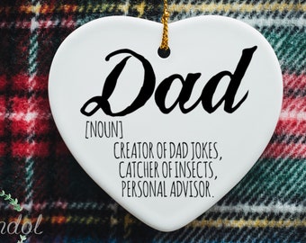 Dad Definition Christmas Ornament, Dad Christmas Ornament, Christmas Gift For Dad, Funny Christmas Ornament, Funny Dad Gift, Custom Dad Gift