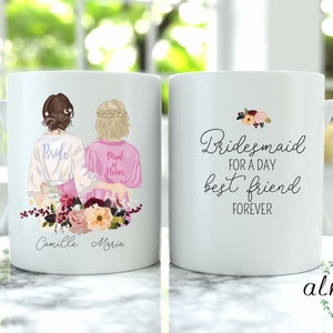 Custom Bridesmaid Mug. Bridesmaid Proposal. Will You Be My Bridesmaid? Maid Of Honor Mug. Bridal Shower Gift. Wedding Gift For Bride.