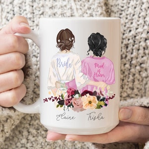 Pick Your Hair Bridesmaid Mug, Custom Bridesmaid Mug, Bridesmaid Proposal Box, Will You Be My Bridesmaid? Maid Of Honor Mug, Bridesmaid Gift