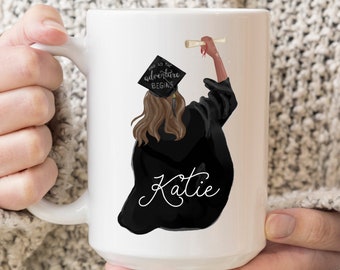 Custom Graduation Mug, Personalized Graduation Gift, College Graduation Gift For Her, Class Of 2024, Graduate Gift, Custom Coffee Mug