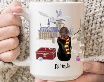 Taza personalizada de 15 oz, taza de mago, taza "Elige tu peinado", taza de espresso "Patronum", taza "Always", taza de café con nombre personalizado, regalo para hermanas, regalo para mejores amigas