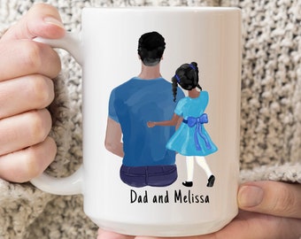 Custom Father Daughter Mug, Father's Day Mug, Custom Name Father Mug, Best Dad Ever Mug, Best Daddy Ever Mug, Gift For Dad, Personalized Mug