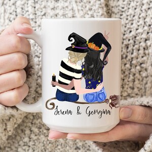 Custom Witch Mug, Pick Your Hair Mug, Best Friend Mug, Basic Witch Cup, Autumn Mug, Halloween Gift, Autumn Birthday Gift, Hocus Pocus Mug