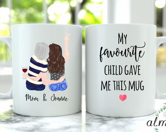 Custom Gift For Mom, Pick Your Hair Mug, Mom Mug, Mom Birthday Gift, Best Mom Ever Mug, Mother'S Day Gift For Grandma, Nana Mimi Grams Mug