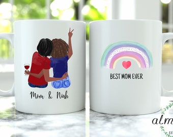 Custom Gift For Mom, Pick Your Hair Mug, Mom Mug, Mom Birthday Gift, Best Mom Ever Mug, Mother'S Day Gift For Grandma, Nana Mimi Grams Mug