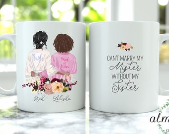 Custom Bridesmaid Mug. Bridesmaid Proposal. Will You Be My Bridesmaid? Maid Of Honor Mug. Bridal Shower Gift. Wedding Gift For Bride.