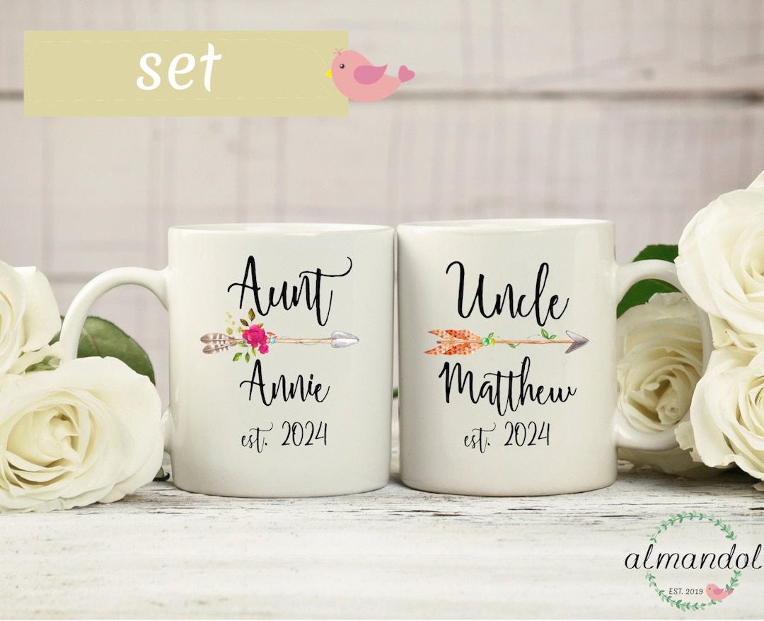 Uncle and Aunt Est. 2026 Set of Mugs. Uncle and Aunt to Be Coffee Mug ...