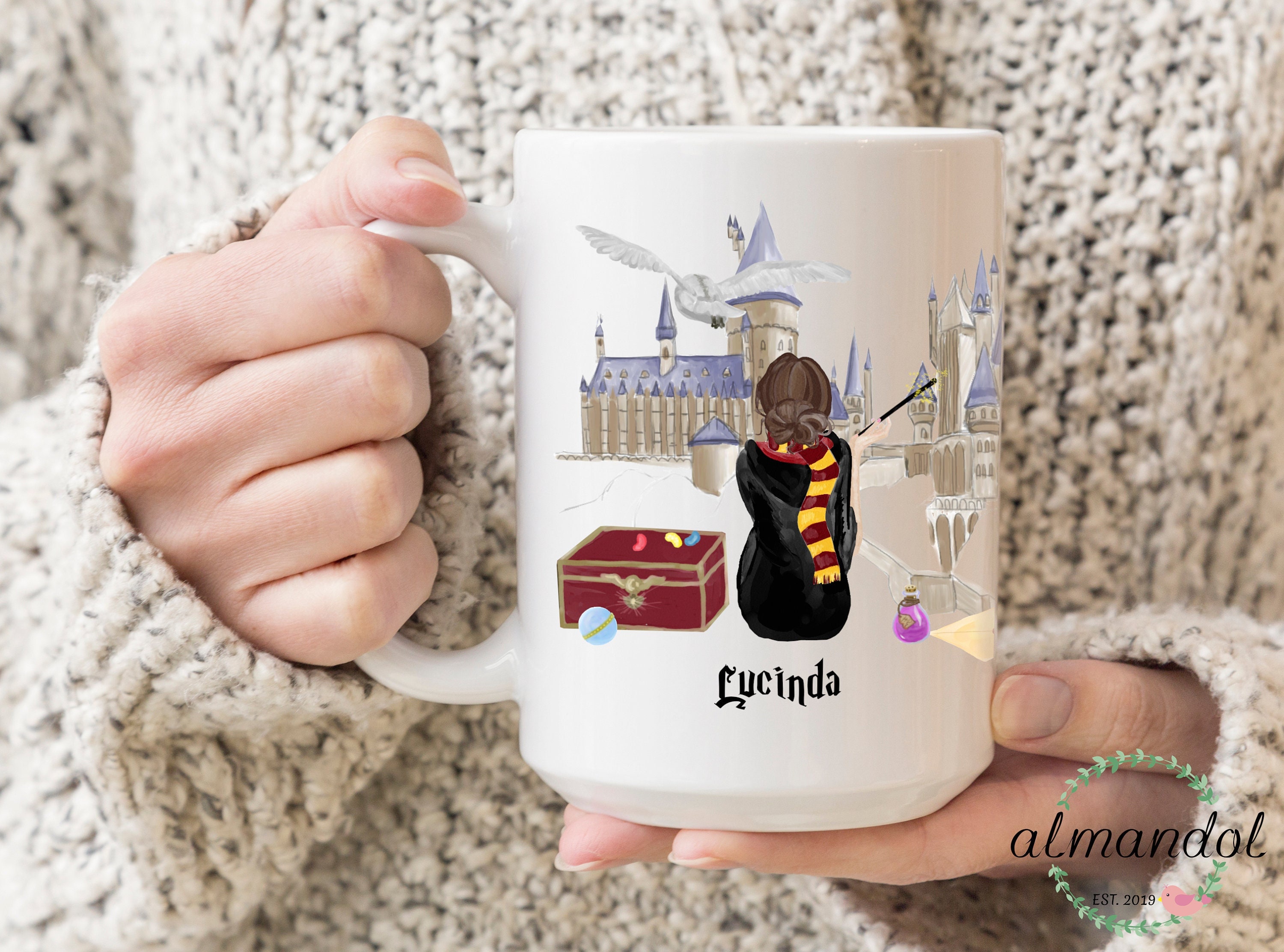 Custom Wizard Mug | Pick Your Hair Mug | Custom Name Coffee Mug