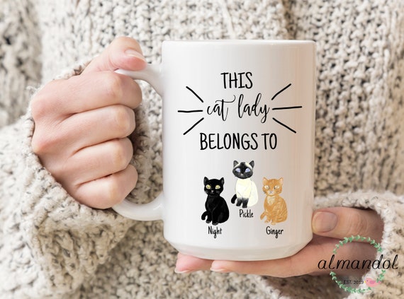 Taza de mamá de gato, Regalo de dama de gato, Regalo de gato