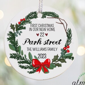Custom Family Name Ornament, New Home Christmas Ornament, Housewarming Gift, Custom Stocking Filler, Custom Family Gift Idea, Christmas Gift