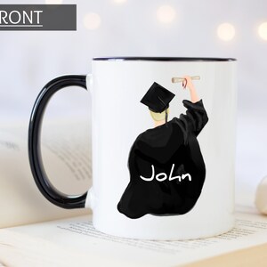 Custom Graduation Mug For Him, Custom Graduation Gift, College Graduation Boy, Class Of 2024, Graduate Gift, Graduation Gift For Son0 11 oz black handle