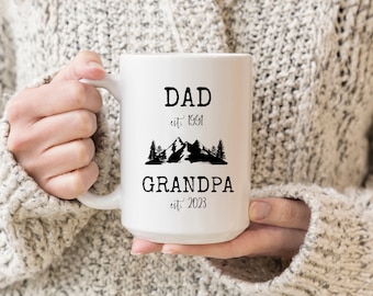 New Grandpa Mug Pregnancy Announcement, Promoted To Pops, Baby Announcement Grandfather Gift. Father'S Day Gift For Grandpa.