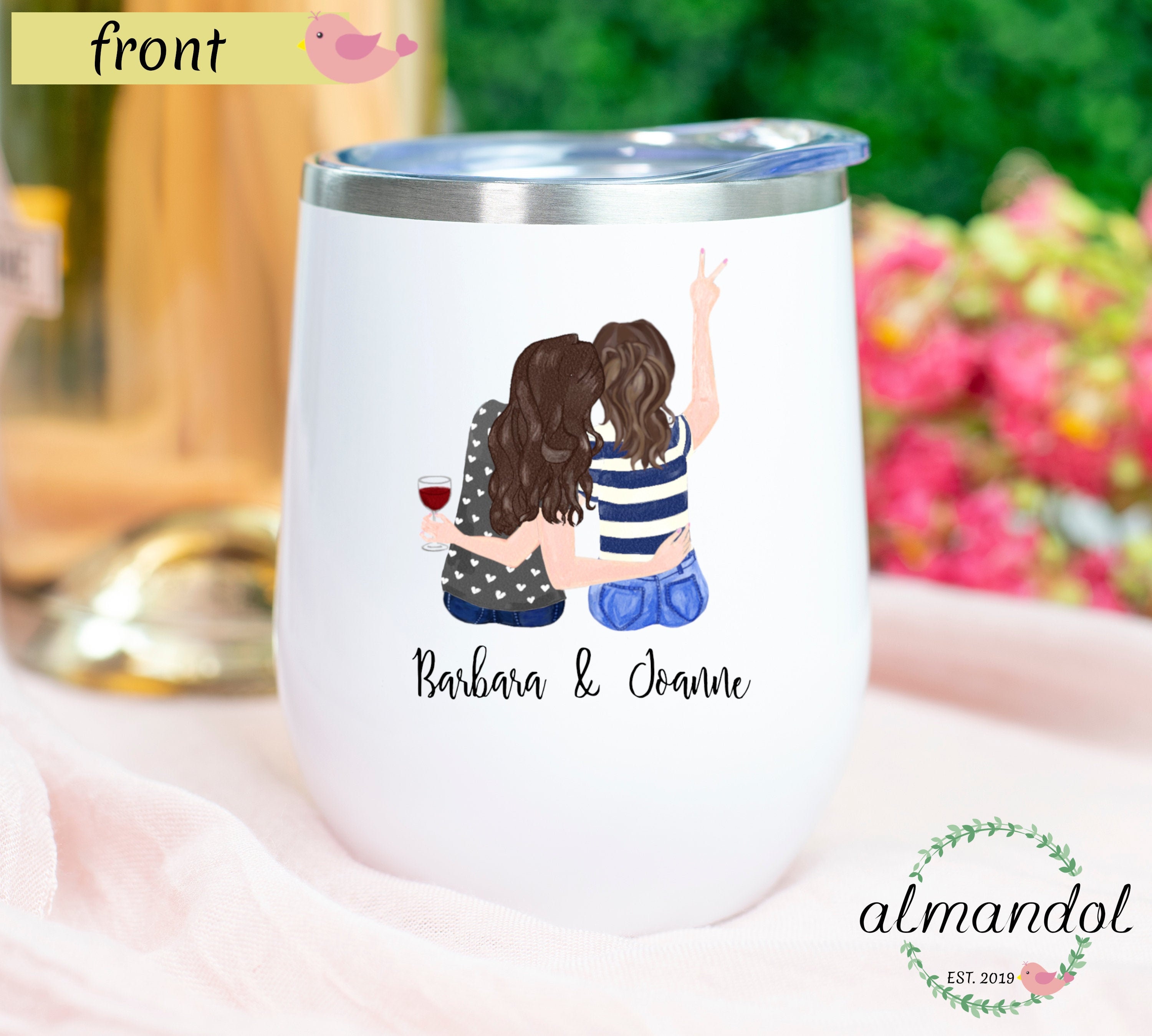 Moosfy Personalized Tumbler - Best Curvy Friends/Sisters Tumbler, Best  Friend Tumbler Cups,Friends Tumbler Cup, Sister Tumblers,Personalized Best  Friend Tumblers