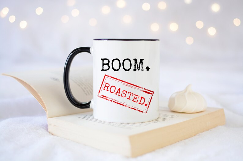 Boom roasted The Office tv show inspired mug. Michael Scott Etsy