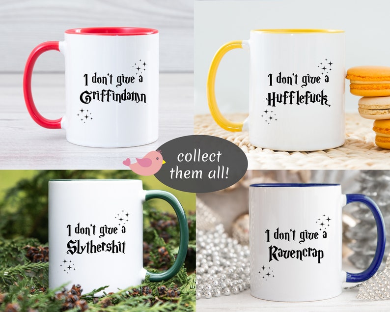 I Don't Give A Hufflefuck Mug, Gift Idea For Bookworms, Hufflefuck Mug, Gift For Her, Hufflefuck Gift Mug, Bookish Gift, Magical Gift Mug image 5