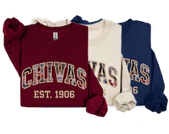 Sudadera unisex con cuello redondo Chivas Legacy Sweater Club GDL - *impresión dtf, no parche*