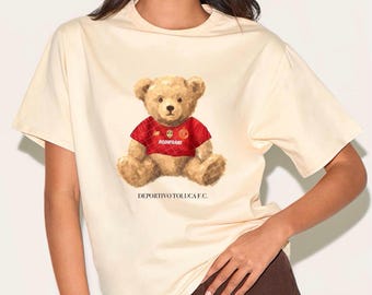 Toluca Teddy Bear T-Shirt Unisex Club Liga  MX