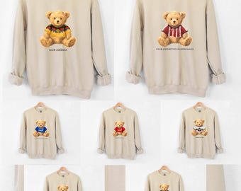 Liga MX Crewneck Bear Chivas Toluca Pumas Cruz Azul America Tigres Leon
