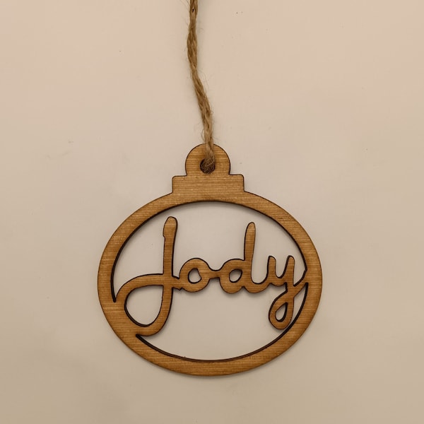 Jody Laser Cut Wood Ornament Christmas Holidays