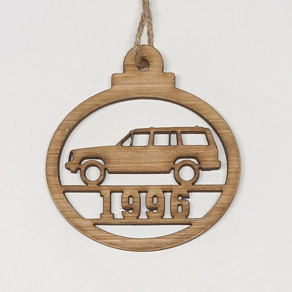 1996 Jeep Cherokee XJ Laser Cut Wood Ornament