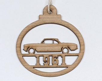 1961 Chevy Corvair Monza Coupe Laser Cut Wood Ornament