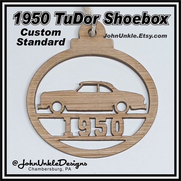 1950 Ford Tudor Custom Standard Shoebox Laser Cut Wood Ornament