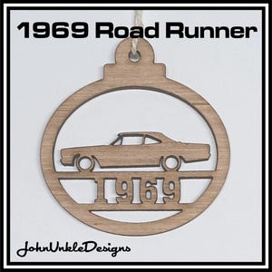 1969 Plymouth Road Runner Laser Cut Wood Ornament