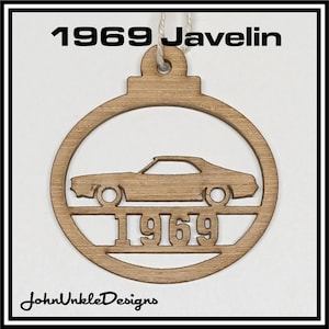 1969 AMC Javelin Laser Cut Wood Ornament