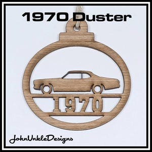 1970 Plymouth Duster Laser Cut Wood Ornament