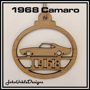 1968 Chevrolet Camaro Z28 SS Laser Cut Wood Ornament