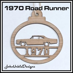 1970 Plymouth Roadrunner Laser Cut Wood Ornament
