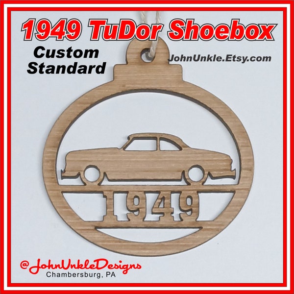 1949 Ford Tudor Custom Standard Shoebox Laser Cut Wood Ornament