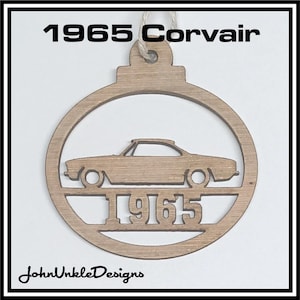 1965 Chevy Corvair - Monza - Corsa Coupe Laser Cut Wood Ornament