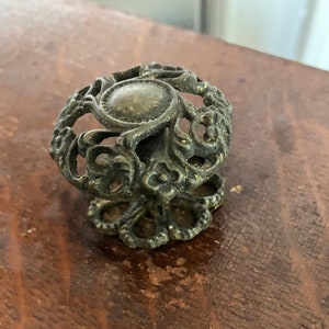round vintage metal drawer pulls, pair of drawer knobs, ready to ship, shipping included USPS ground advantage