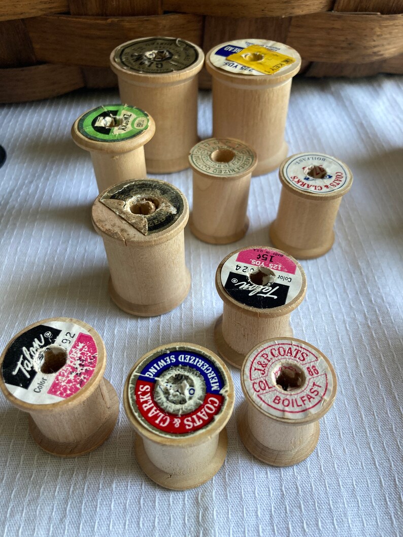 Empty Thread Spools, Craft Supply, Vintage Thread Spools, Thread Spool ...