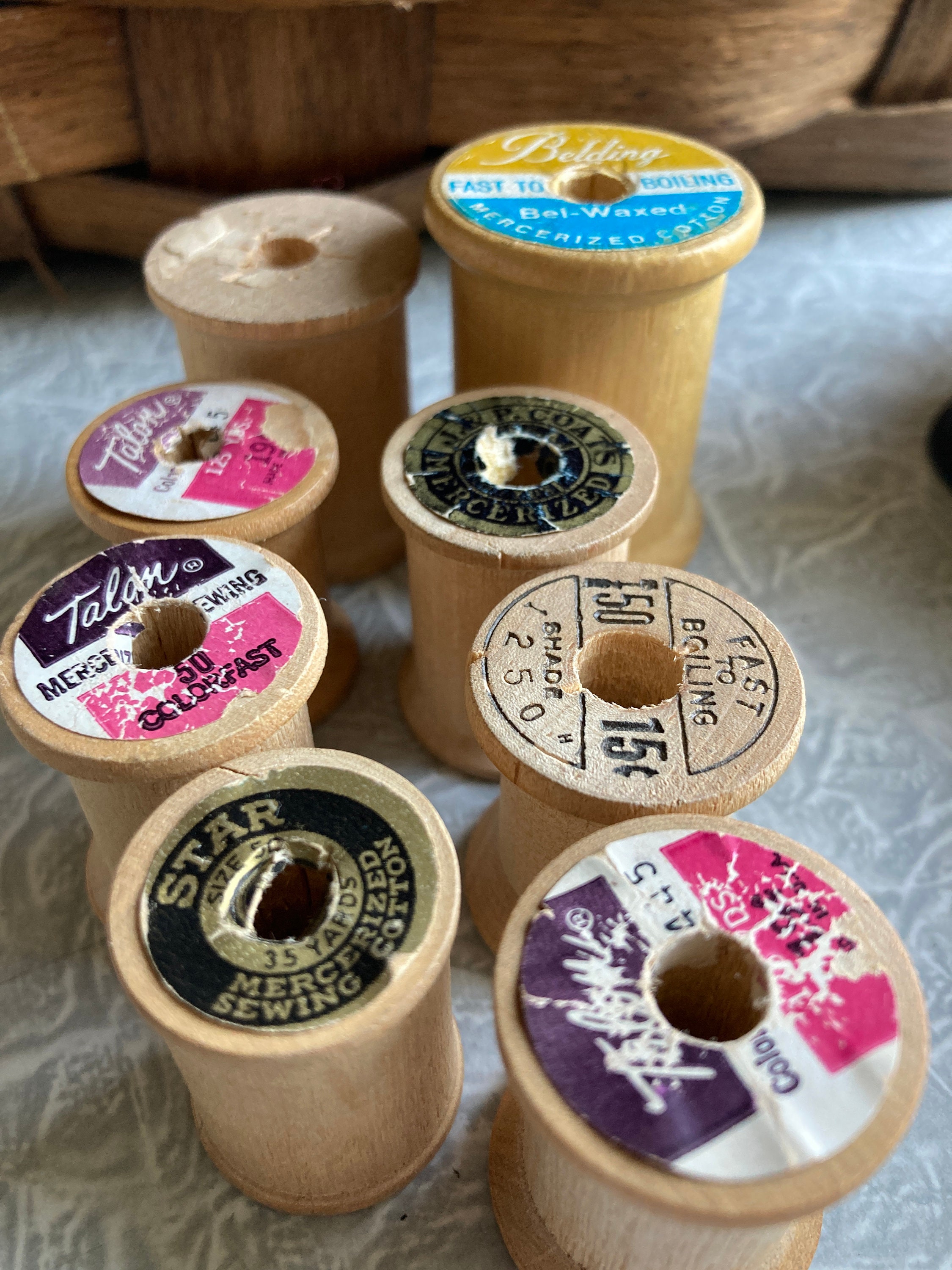Empty Thread Spools, Craft Supply, Vintage Thread Spools, Thread Spool ...