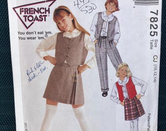 McCall's pattern 7825, skirt/pants/vest/blouse pattern, ready to ship, shipping included