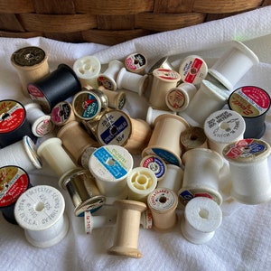 empty thread spools, craft supply, vintage thread spools, thread spool lot, shipping included, ready to ship USPS ground advantage