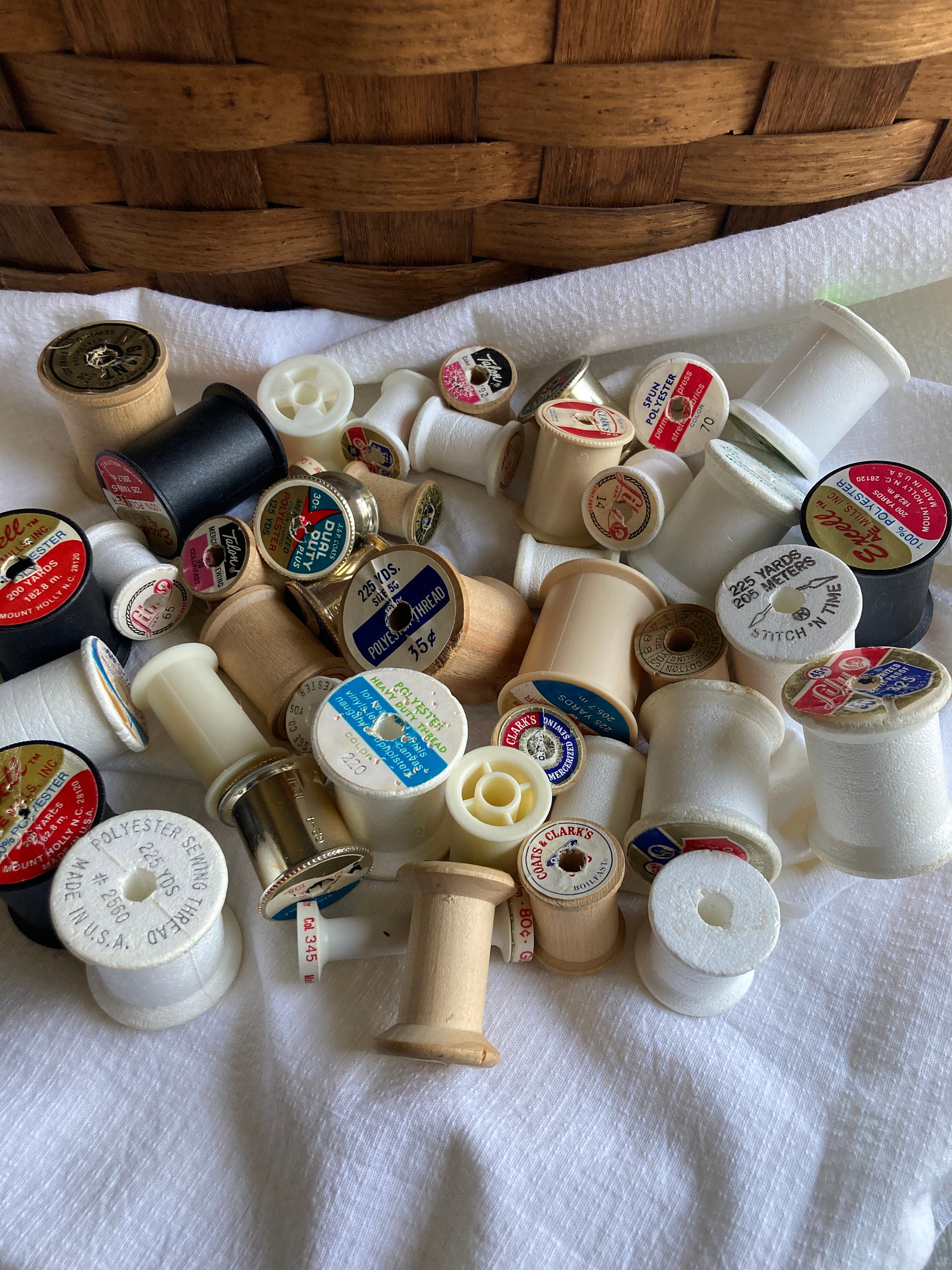 Empty Thread Spools, Craft Supply, Vintage Thread Spools, Thread Spool ...