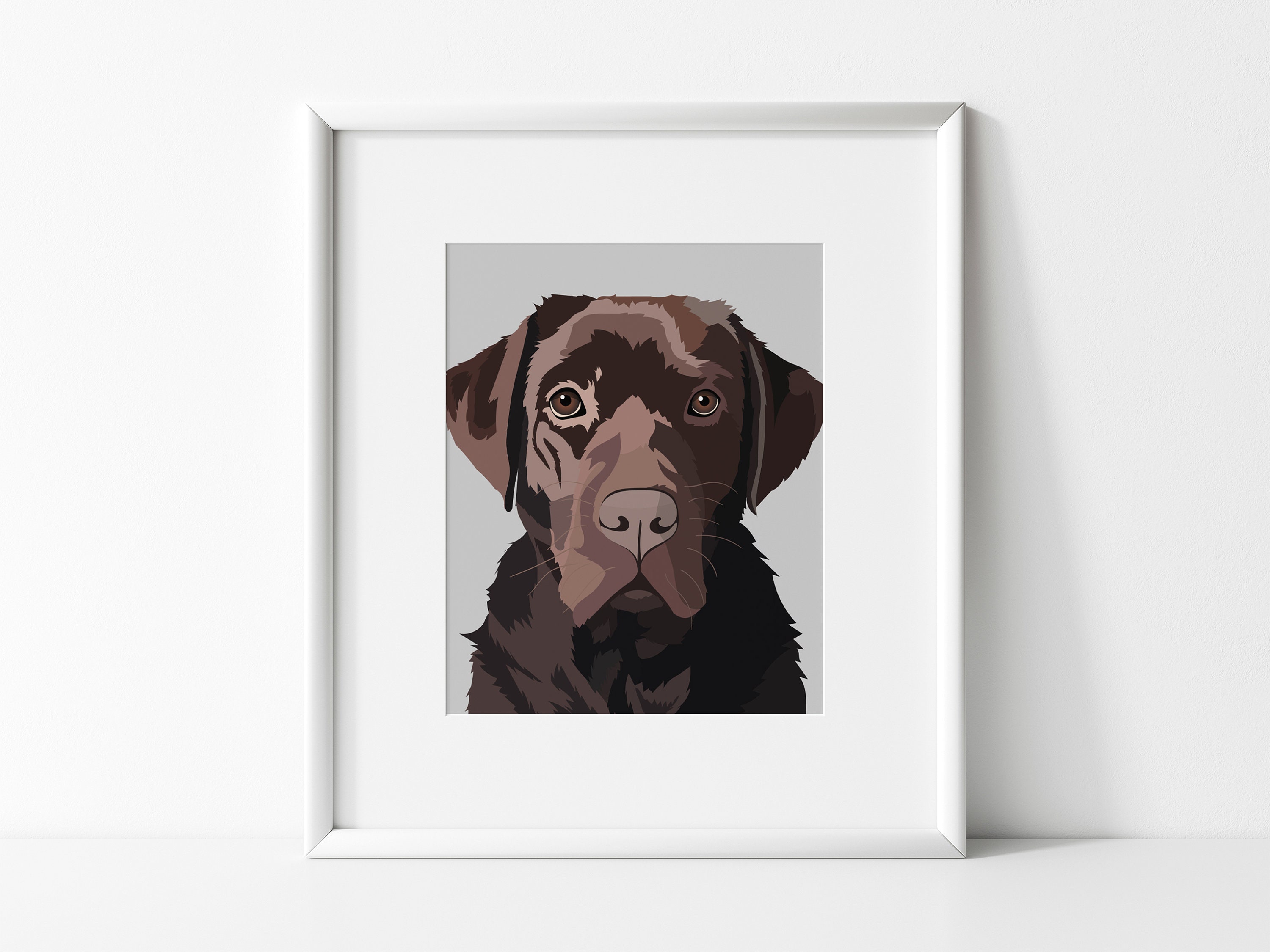 Your Pet's Portrait Framed Artwork Matte Prints Custom Etsy