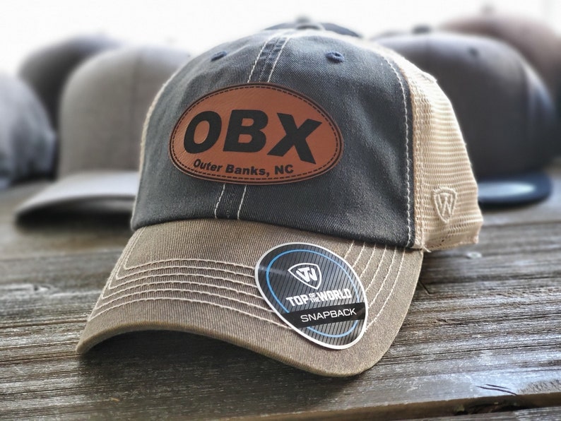 OBX Unstructured 3 Tone Trucker Mesh Hat With Syn Leather Etsy