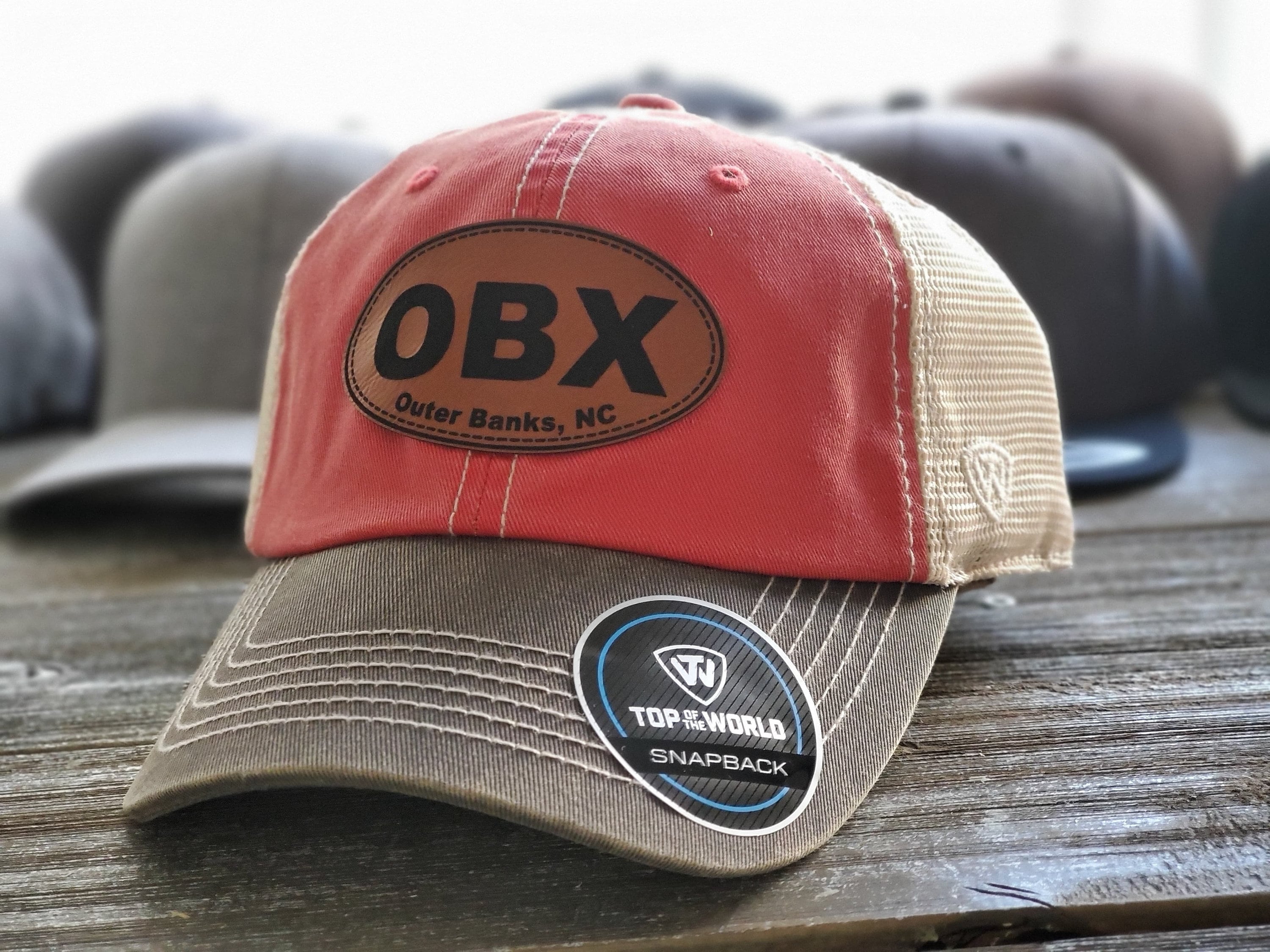OBX Unstructured 3 Tone Trucker Mesh Hat with Syn Leather Etsy