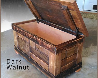 Reclaimed Wood Hand Crafted Chest Storage Bench Toy Box